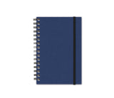 Notebook with Graph Paper, Blue Metallic Journal, JournalBooks®, Wirebound Journal