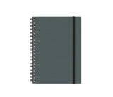 Notebook with Graph Paper, Gray Journal, JournalBooks®, Wirebound Journal