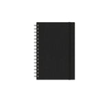 Notebook with Graph Paper, Black Linen Journal, JournalBooks®, Wirebound Journal